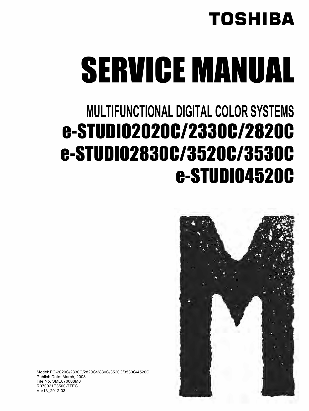 TOSHIBA e-STUDIO 2020c 2320c 2820c 2830c 3520c 3530c 4520c Service Manual-1